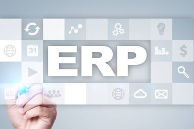 Kurumsal Kaynak Planlama iş ve teknoloji kavramı.