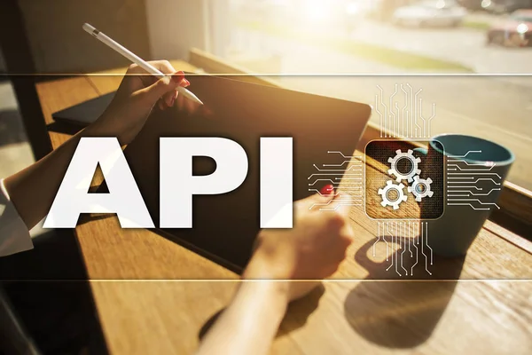 Інтерфейс програмування додатків. API. Концепція розробки програмного забезпечення . — стокове фото