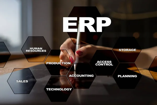 Enterprise resources planning business and technology concept.