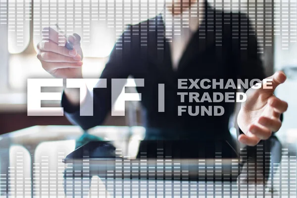 Etf. Exchange Traded Fund. Geschäfts-, Intenet- und Technologiekonzept. — Stockfoto