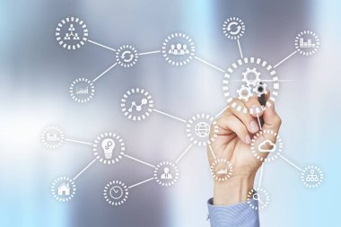 Çok. Şeylerin Internet. Otomasyon ve modern teknoloji kavramı.