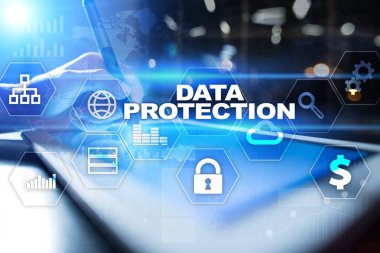 Veri koruma, siber güvenlik, bilgi güvenliği ve şifreleme. İnternet Teknoloji ve iş kavramı.