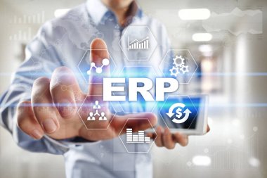 Kurumsal Kaynak Planlama iş ve teknoloji kavramı.