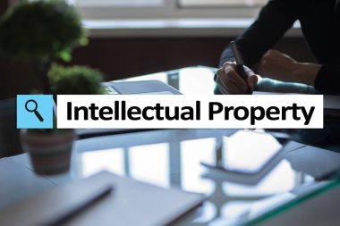 Fikri mülkiyet hakları. Patent. İş, internet ve teknoloji kavramı.