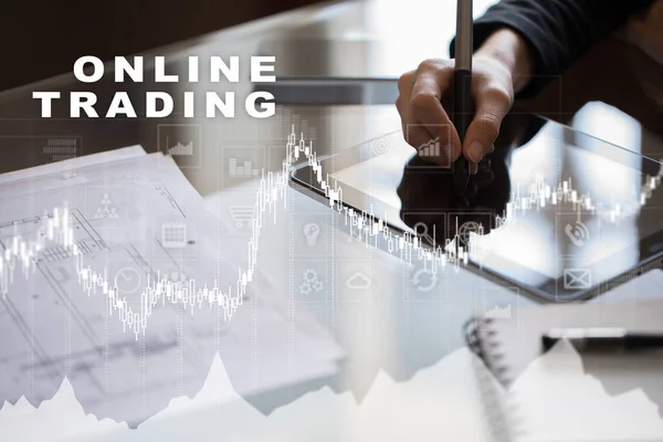 Perdagangan online. Investasi internet. Konsep bisnis dan teknologi . — Stok Foto