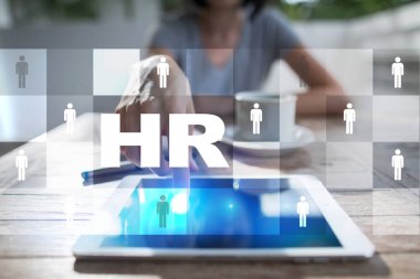 İnsan kaynakları yönetimi, insan kaynakları, işe alım, liderlik ve ekip oluşturma. İş ve teknoloji kavramı.