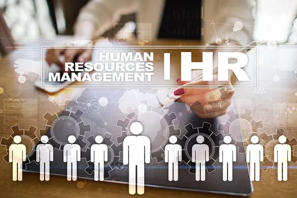 Управление человеческими ресурсами, HR, вербовка, лидерство и командное строительство. Концепция бизнеса и технологий . — стоковое фото