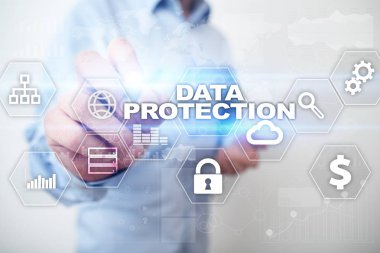 Veri koruma, siber güvenlik, bilgi güvenliği ve şifreleme. İnternet Teknoloji ve iş kavramı.