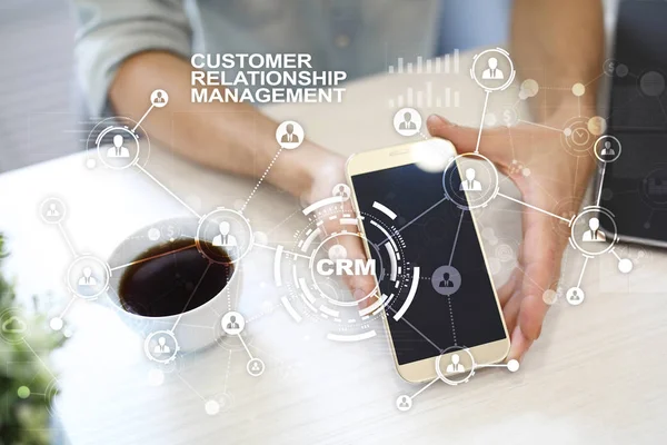 CRM. Customer relationship management concept. Customer service and relationship.