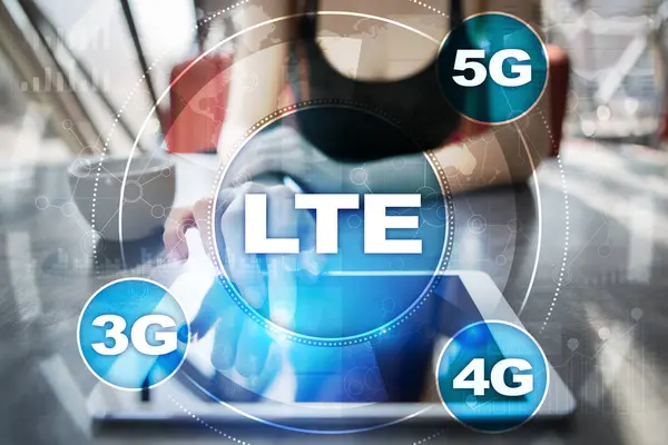 Lte 网络。5g 移动互联网和技术概念. — 图库照片