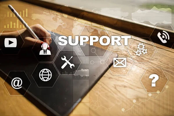 Technical support. Customer help. Business and technology concept.