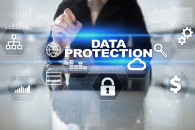 Veri koruma, siber güvenlik, bilgi güvenliği ve şifreleme. İnternet Teknoloji ve iş kavramı.