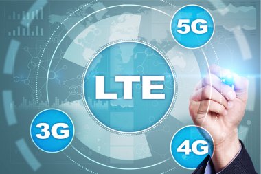 LTE ağlar. 5g mobil internet ve teknoloji kavramı.