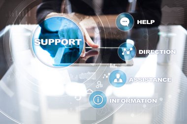 Teknik destek. Müşteri yardım. İş ve teknoloji kavramı.