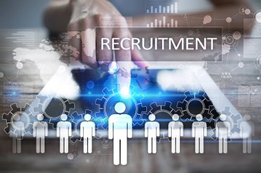 İnsan kaynakları yönetimi, insan kaynakları, işe alım, liderlik ve ekip oluşturma. İş ve teknoloji kavramı.