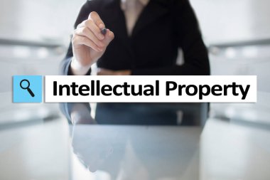 Fikri mülkiyet hakları. Patent. İş, internet ve teknoloji kavramı.