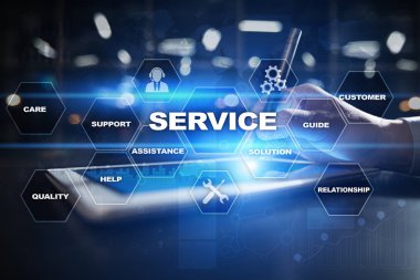 Müşteri hizmeti ve ilişki kavramı. İş kavramı.