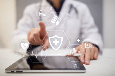 Tıbbi kavramı. Sağlık koruma. Tıp modern teknoloji.