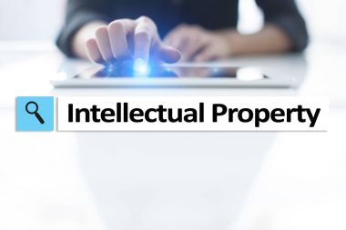 Fikri mülkiyet hakları. Patent. İş, internet ve teknoloji kavramı.