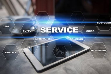 Müşteri hizmeti ve ilişki kavramı. İş kavramı.