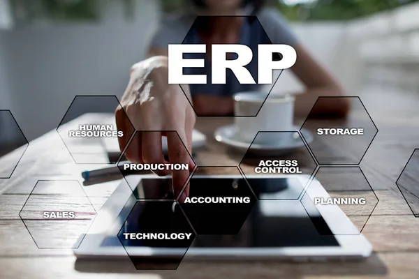 Enterprise resources planning business and technology concept.