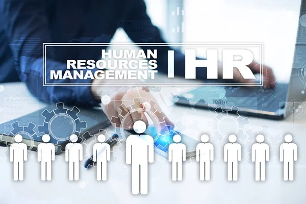 Personalmanagement, hr, Rekrutierung, Führung und Teambuilding. Geschäfts- und Technologiekonzept. — Stockfoto