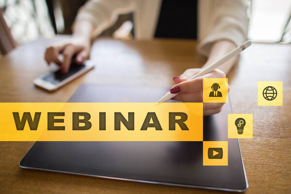 Вебинар. Электронное образование, концепция онлайн-образования. Личное развитие. Виртуальный экран
.