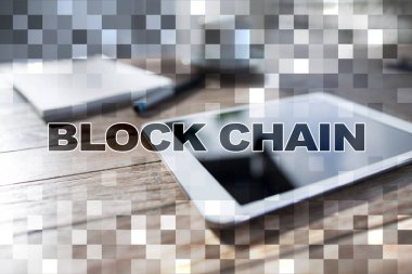 Blockchain teknoloji kavramı. Internet para transferi. Cryptocurrency.