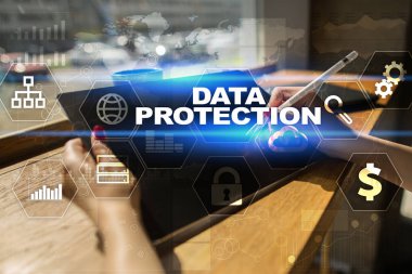 Veri koruma, siber güvenlik, bilgi güvenliği ve şifreleme. İnternet Teknoloji ve iş kavramı.