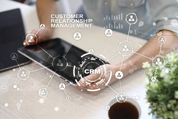 CRM. Customer relationship management concept. Customer service and relationship.