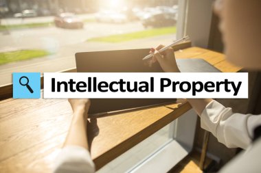 Fikri mülkiyet hakları. Patent. İş, internet ve teknoloji kavramı.