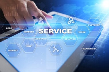 Müşteri hizmeti ve ilişki kavramı. İş kavramı.