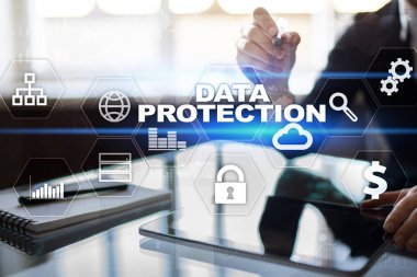 Veri koruma, siber güvenlik, bilgi güvenliği ve şifreleme. İnternet Teknoloji ve iş kavramı.