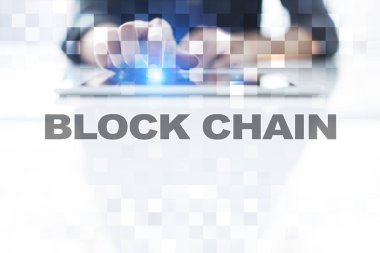 Blockchain teknoloji kavramı. Internet para transferi. Cryptocurrency.