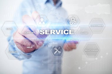 Müşteri hizmeti ve ilişki kavramı. İş kavramı.