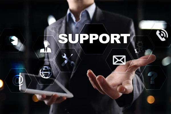 Supporto tecnico. Aiuto al cliente. Concetto aziendale e tecnologico . — Foto Stock