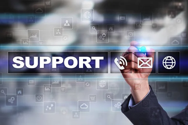Teknisk support. Kunden hjälp. Affärer och teknik koncept. — Stockfoto