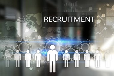 İnsan kaynakları yönetimi, insan kaynakları, işe alım, liderlik ve ekip oluşturma. İş ve teknoloji kavramı.