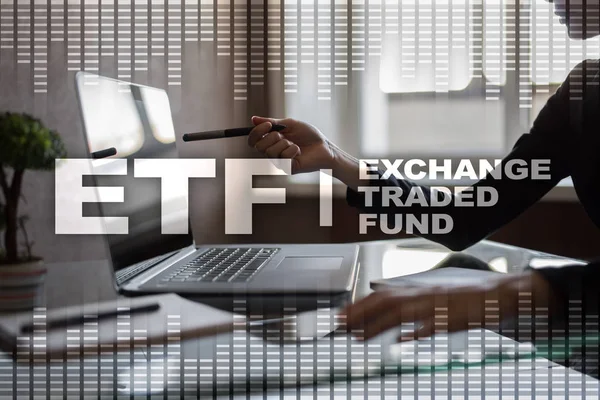 Etf. Exchange Traded Fund. Geschäfts-, Intenet- und Technologiekonzept. — Stockfoto