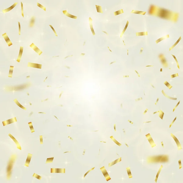 Gold confetti explosion celebration  on light  background