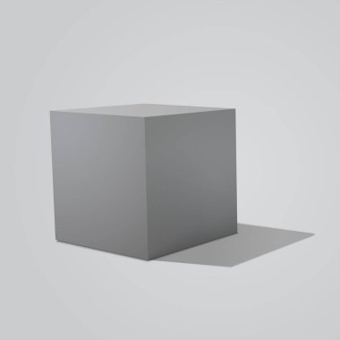 Beyaz arka plan üzerinde izole beyaz kutu küp.