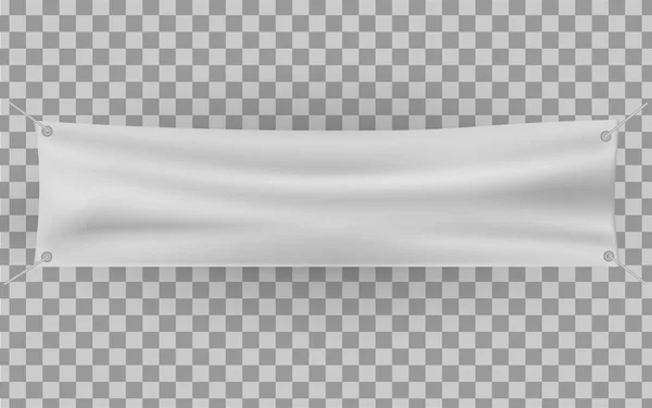 Boş yatay bayrak, flama, izole mockup,.