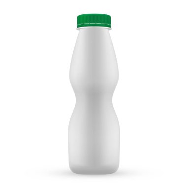 Süt ve süt ürünleri için yeşil vida Kapaklı plastik boş şişe.