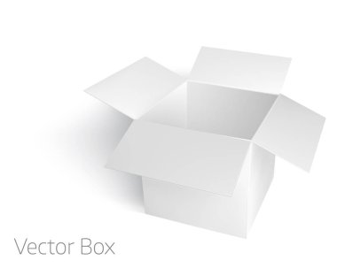 Açık beyaz boş kutu mockup şablonu