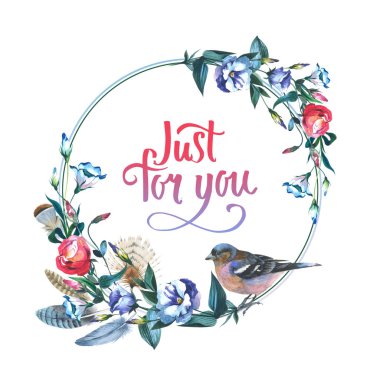 Kır çiçeği Eustoma çiçek çerçeve izole bir suluboya tarzında.