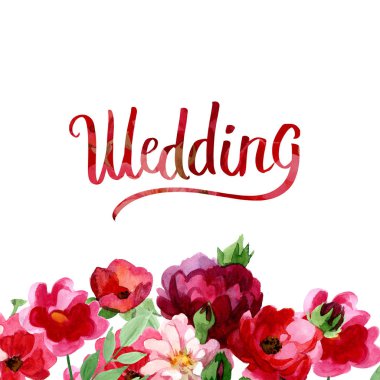 Kır çiçeği gül çiçek izole bir suluboya tarzında.