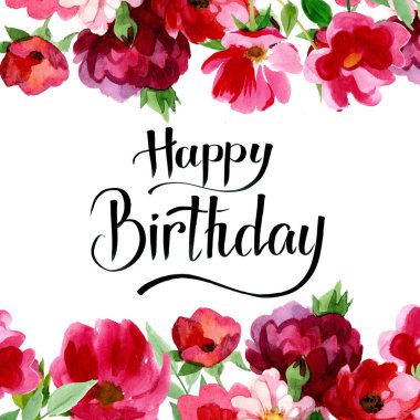 Kır çiçeği gül çiçek izole bir suluboya tarzında.