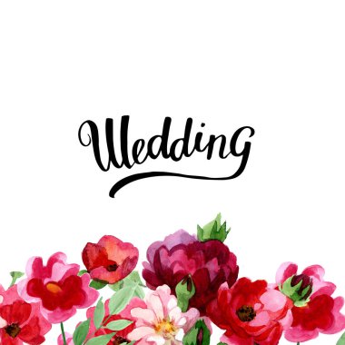 Kır çiçeği gül çiçek izole bir suluboya tarzında.