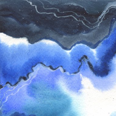 Soyut suluboya kağıdı sıçrama şekilleri çizim izole.