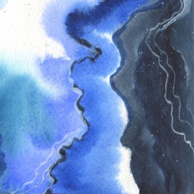 Soyut suluboya kağıdı sıçrama şekilleri çizim izole.